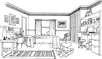 A view of April's room